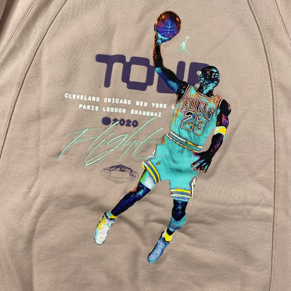 Nike Air Jordan Flight Heritage Tour Hoodie DM1394-601 Pink$120 Mens Size L NWT - Picture 7 of 10